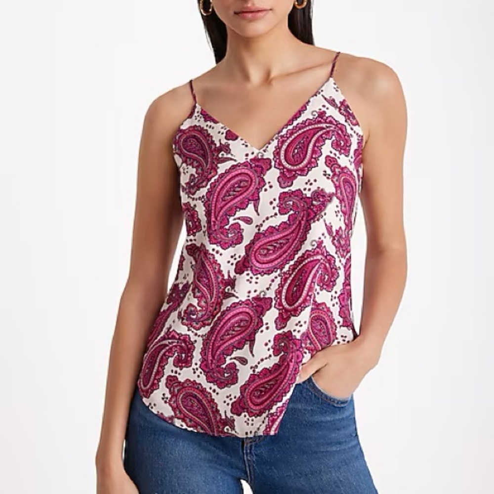 Express Pink Paisley Downtown Cami